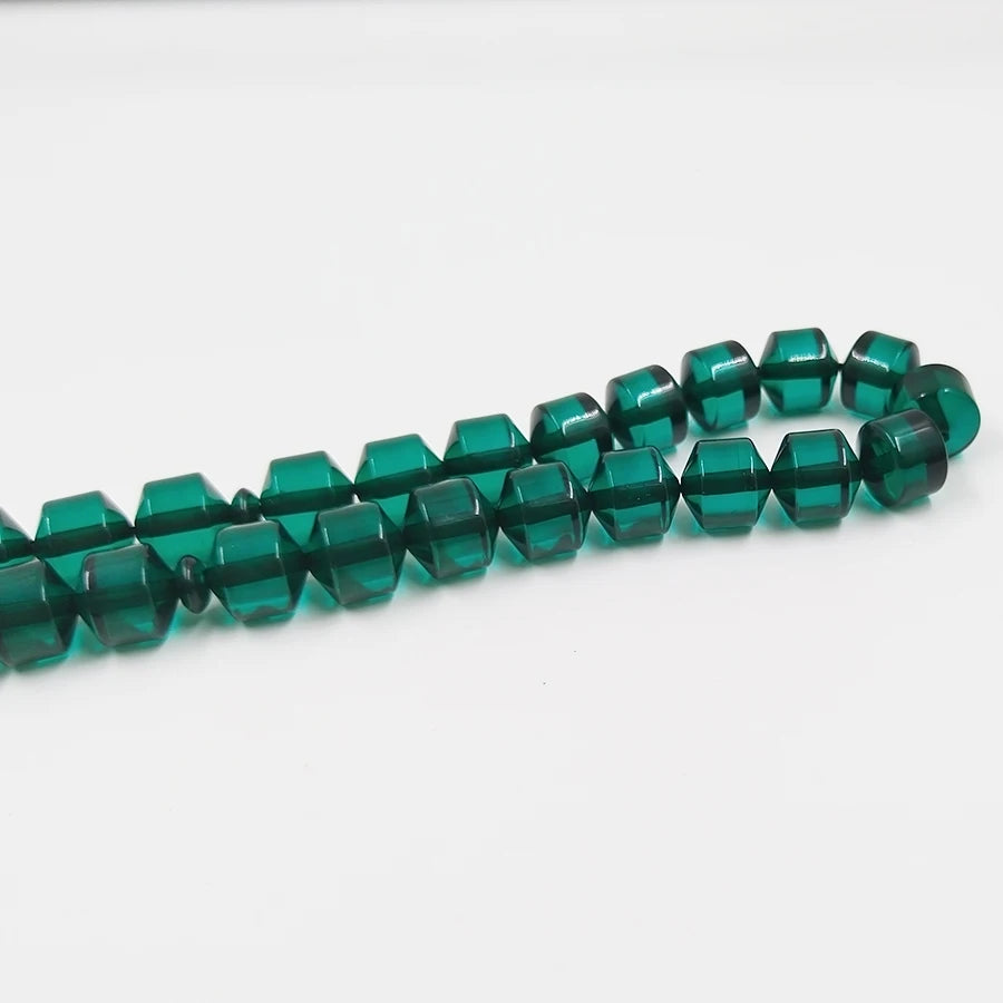 Tasbih green resin Muslim islamic fashion bracelet Rosary prayer beads Misbaha