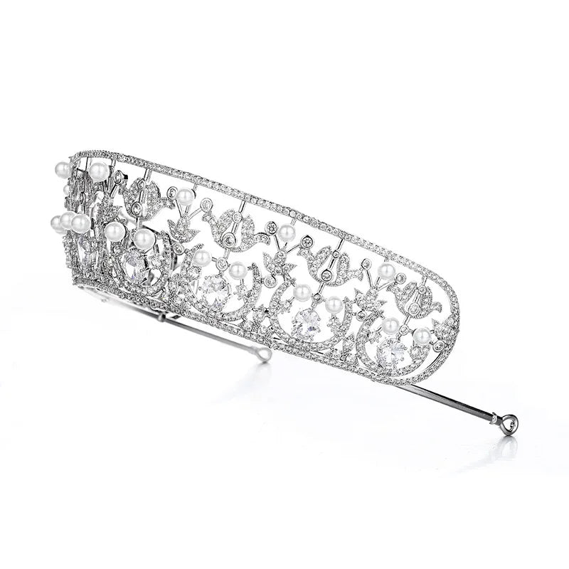 Vintage Luxury  Zirconia Crown Accessories Princess  Crystal Queens