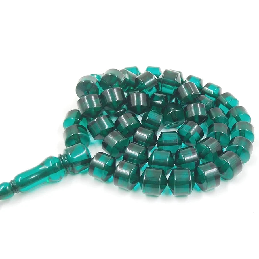 Tasbih green resin Muslim islamic fashion bracelet Rosary prayer beads Misbaha