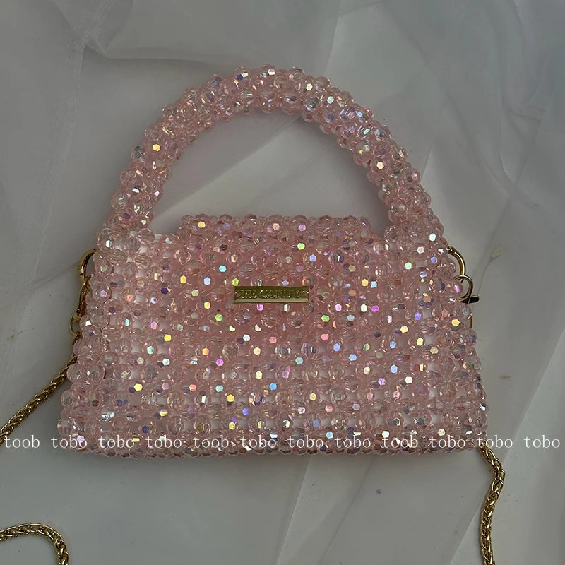 Summer Shining Bling Pink Clutch Bag