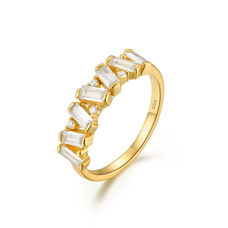 Crystal Gold Color Rings  Jewelry