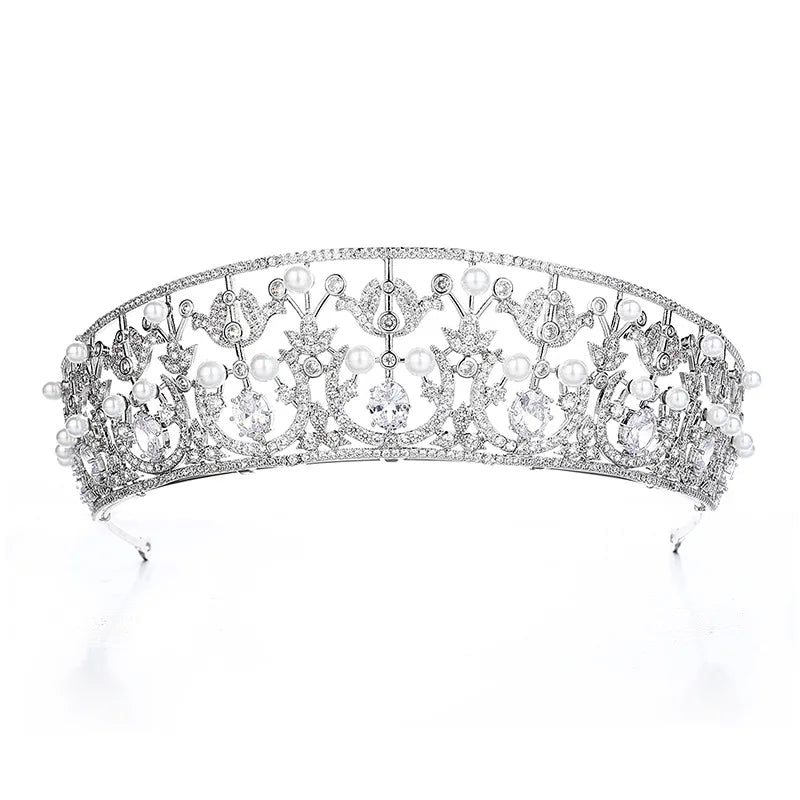 Vintage Luxury  Zirconia Crown Accessories Princess  Crystal Queens