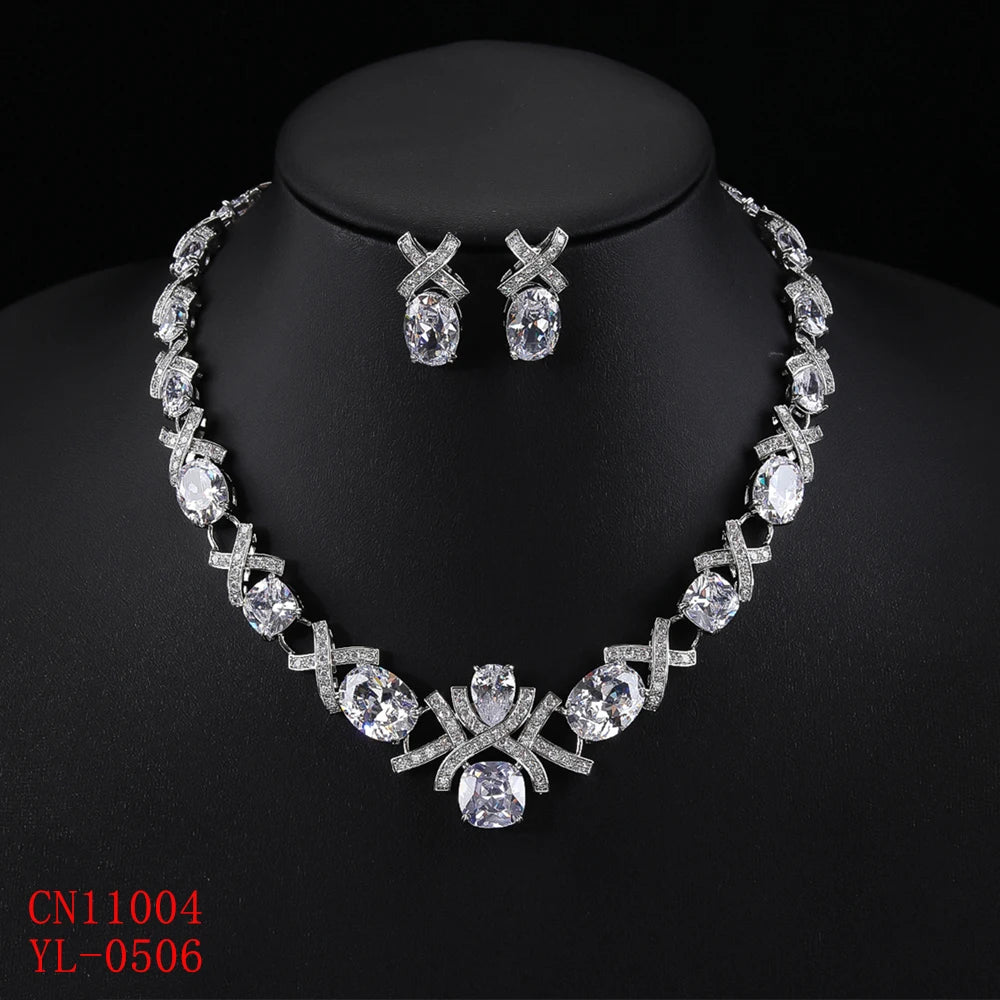 Luxury Pieces High Quality Zirconia Fashion Zirconia  Set Jewelry Zirconia