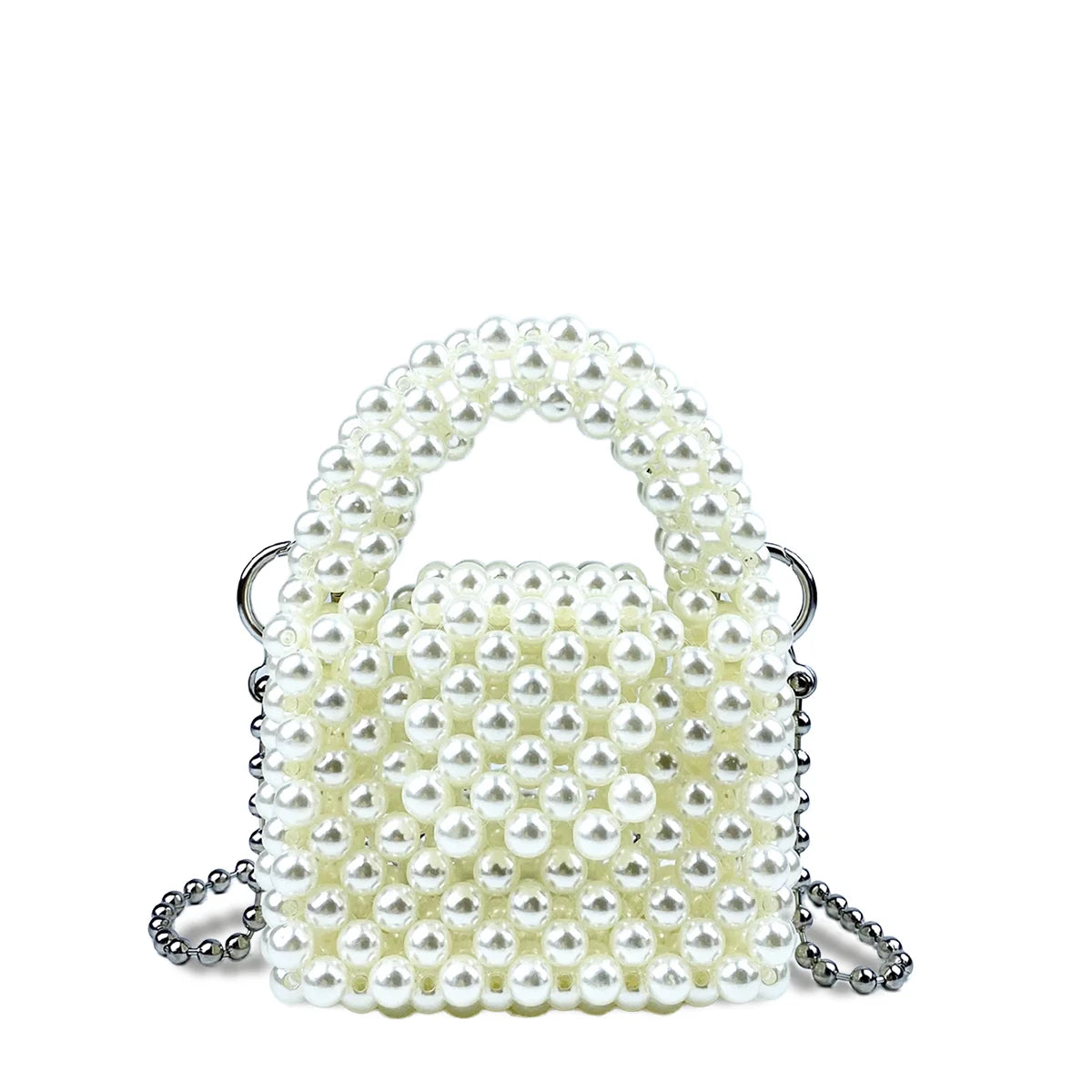 finished crossbody bags retro women's woven bags, niche shiny hollow ins beaded bags