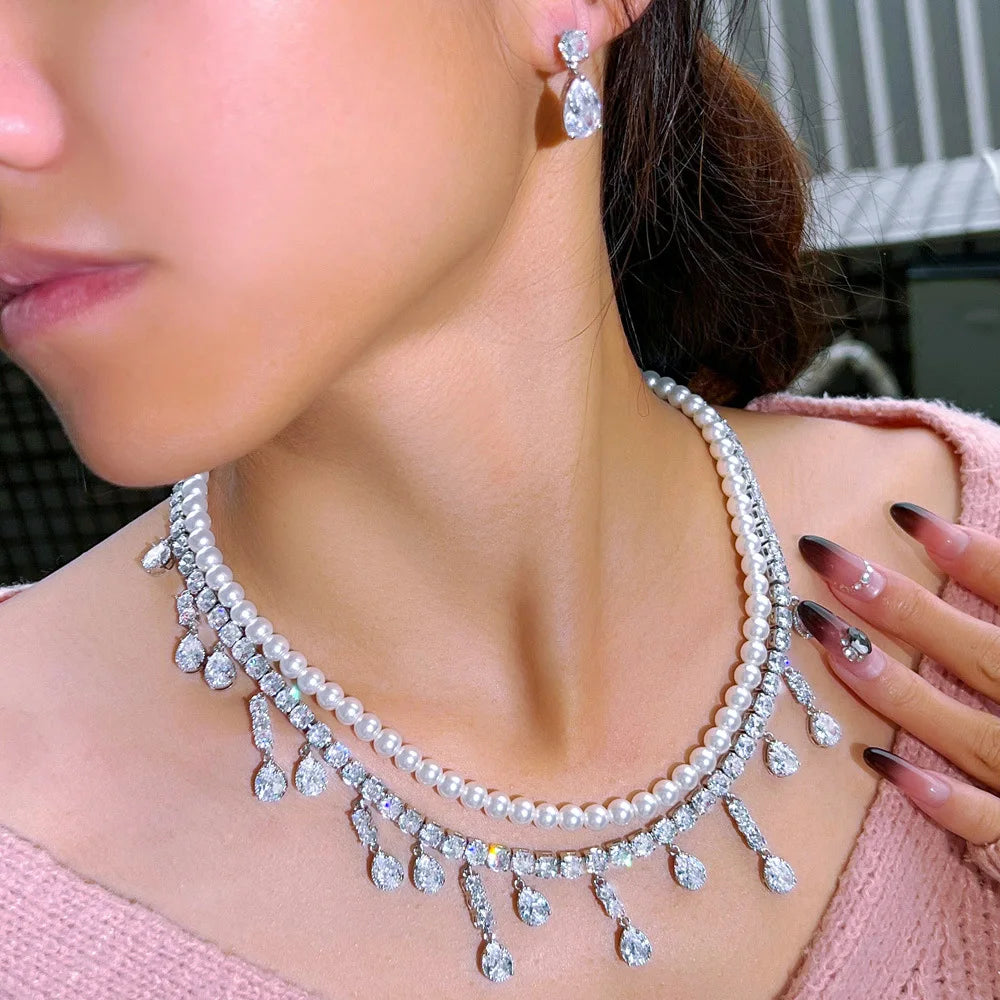 Luxury Pieces High Quality Zirconia Fashion Zirconia  Set Jewelry Zirconia