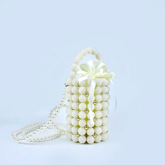 Small fragrance style bayberry ball pen holder bag dinner bag hand-woven beaded pearl bag large size