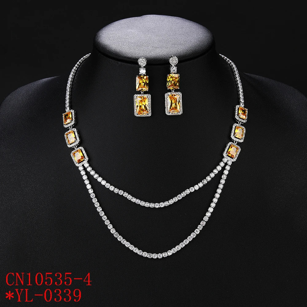 Luxury Pieces High Quality Zirconia Fashion Zirconia  Set Jewelry Zirconia