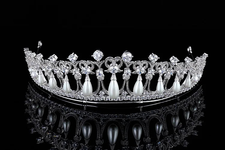 Luxury  Zirconia Crown Accessories Princess  Crystal Queens