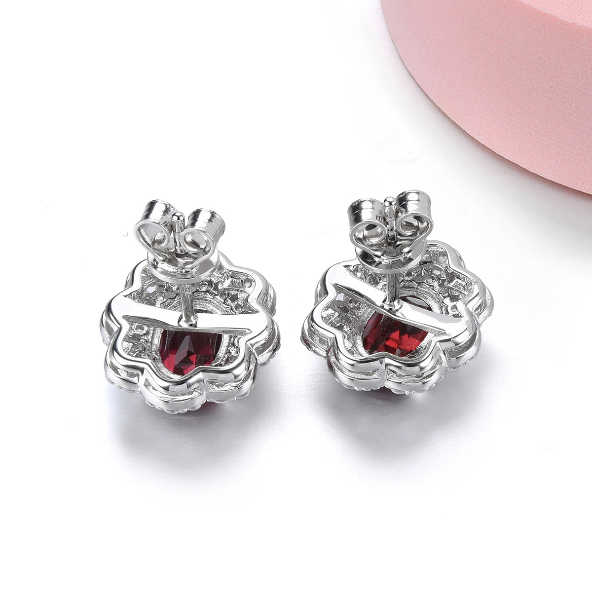 Natural  Sterling Silver  Rose Garnet S925 Jewelrys