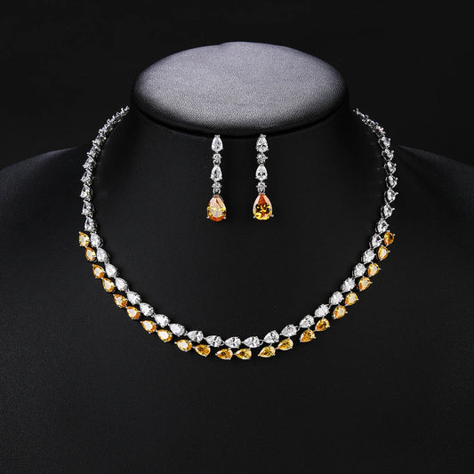 Luxury Pieces High Quality Zirconia Fashion Zirconia  Set Jewelry Zirconia