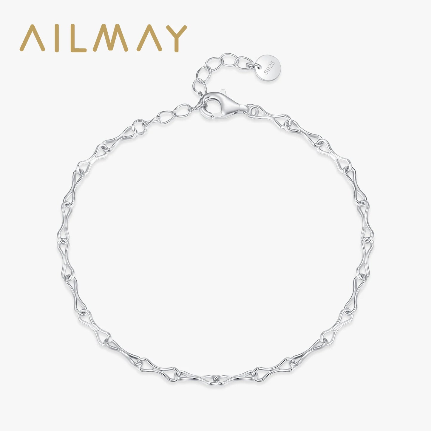 Real 925 Sterling Silver Bracelets Luxury  Jewelry