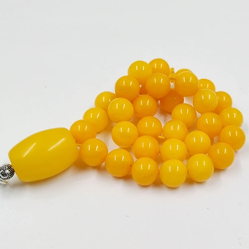 Tasbih Orange Resin Muslim  Rosary bead islamic prayer beads arabic jewelry Misbaha Turkish jewelry