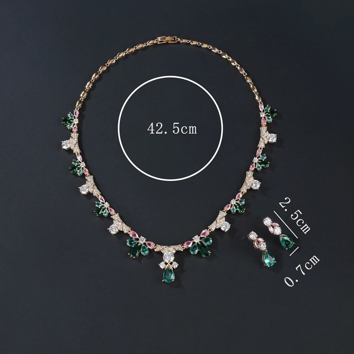 Luxury Pieces High Quality Zirconia Fashion Zirconia  Set Jewelry Zirconia