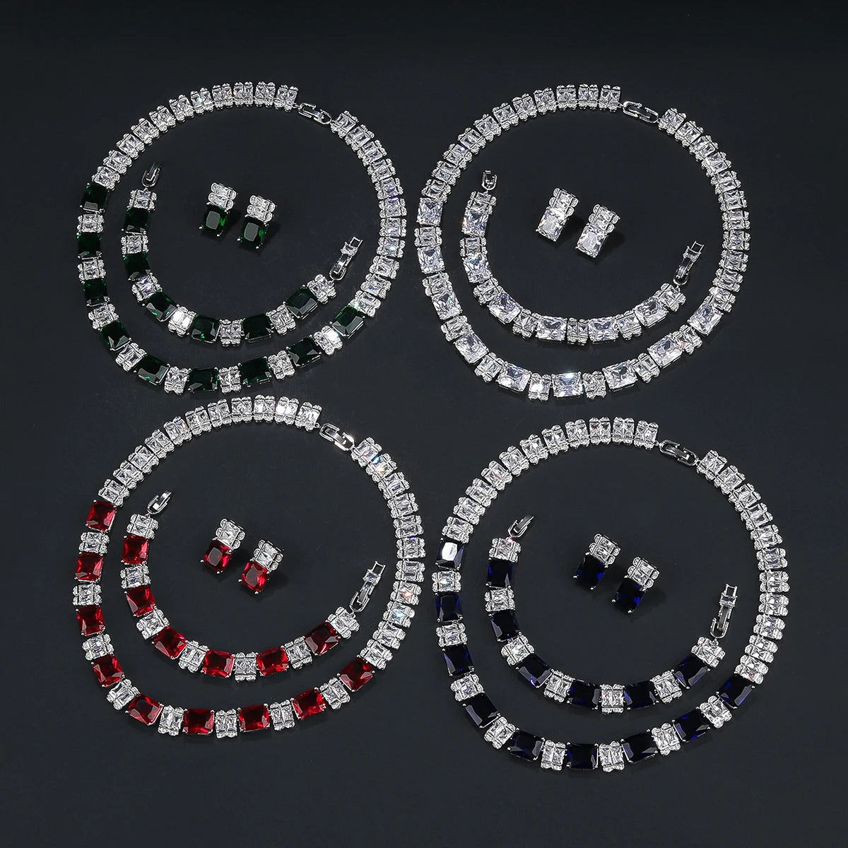 Zirconia  Set  Jewelry  Accessories