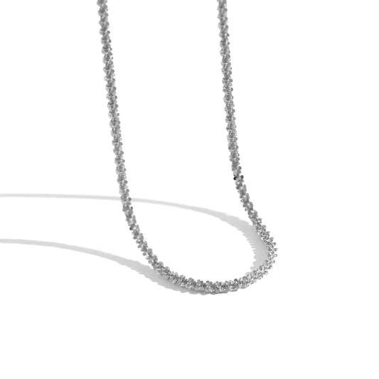 New 925 Sterling Silver 2.2mm Chain Choker Necklace Long