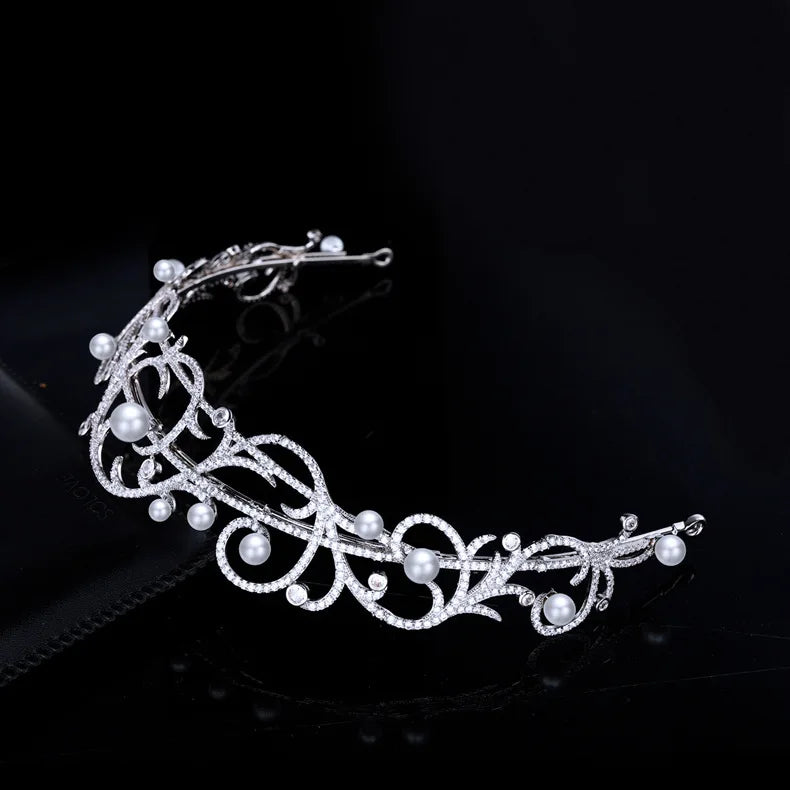 Luxury  Zirconia Crown Accessories Princess  Crystal Queens