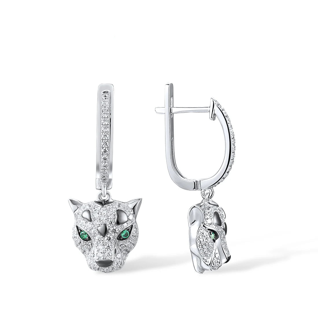 Pure 925 Silver Dangling  Sparkling Green Spinel Jewelry