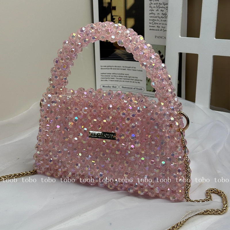 Summer Shining Bling Pink Clutch Bag