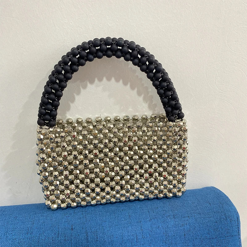 Handmade Crystal Metalic Beaded Bags  Fashion