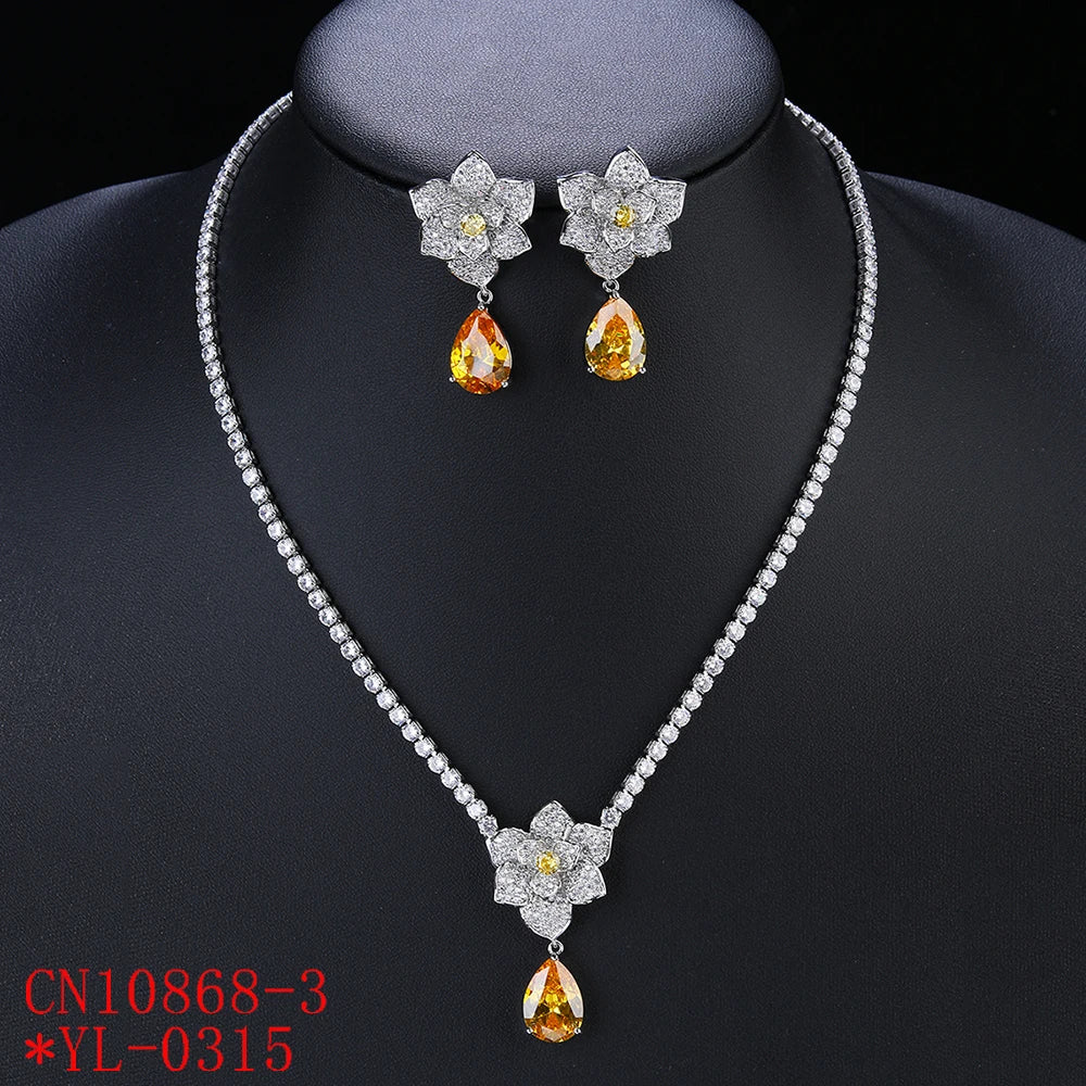 Luxury Pieces High Quality Zirconia Fashion Zirconia  Set Jewelry Zirconia