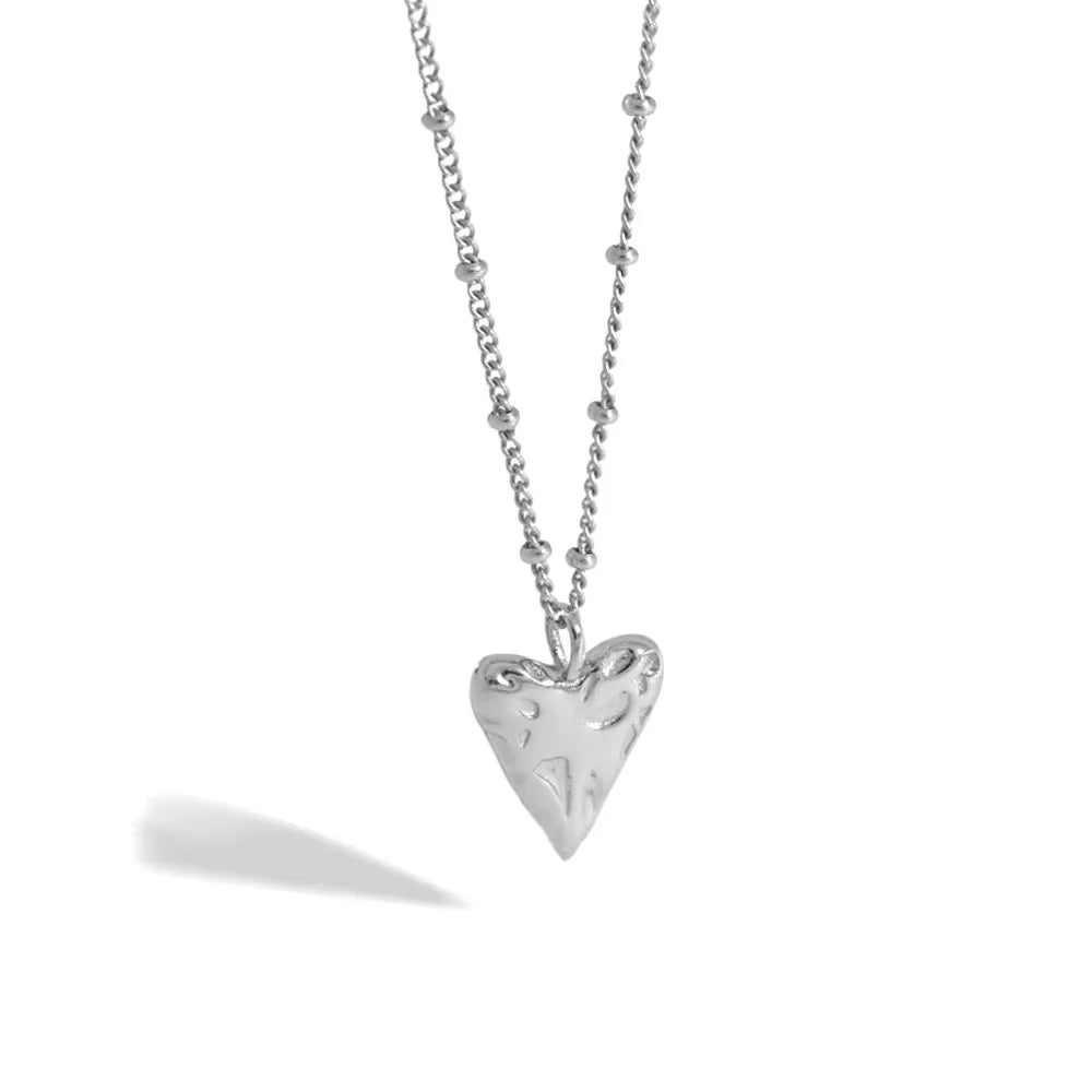 925 Sterling Silver Gold Heart  Luxury Fashion  Jewelry