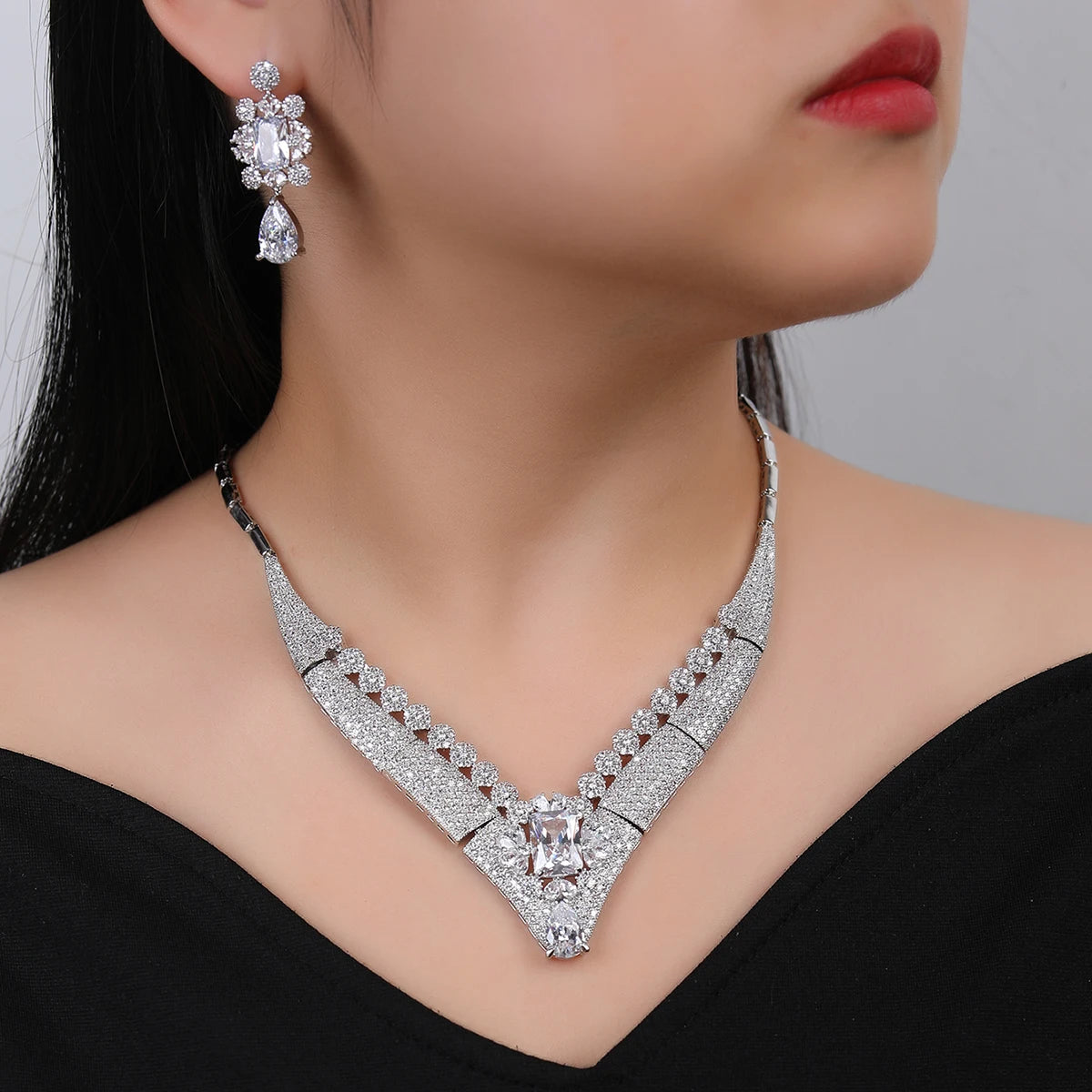 Luxury Pieces High Quality Zirconia Fashion Zirconia  Set Jewelry Zirconia