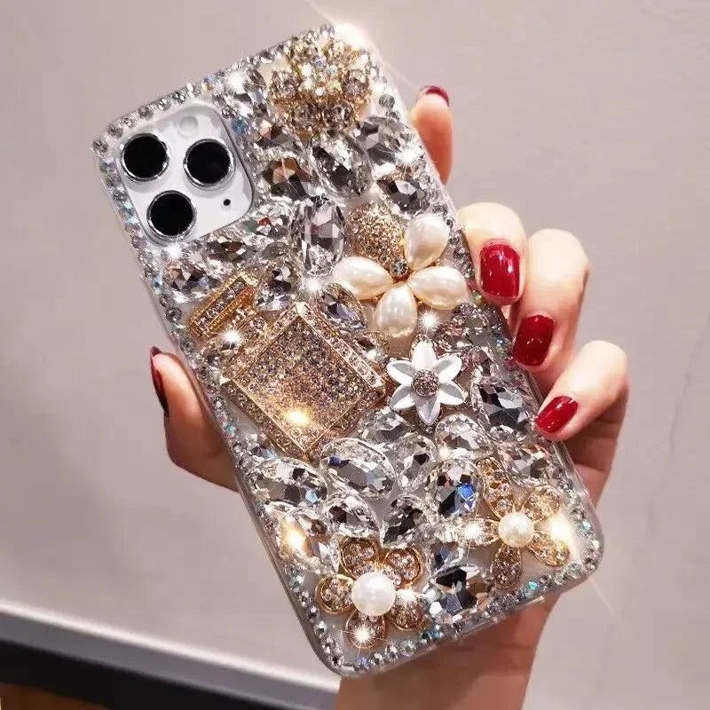 Luxury Rhinestone Diamond Phone Case for Huawei P50 P60 Pro Mate 50 60 Honors 80 90 100 Pro