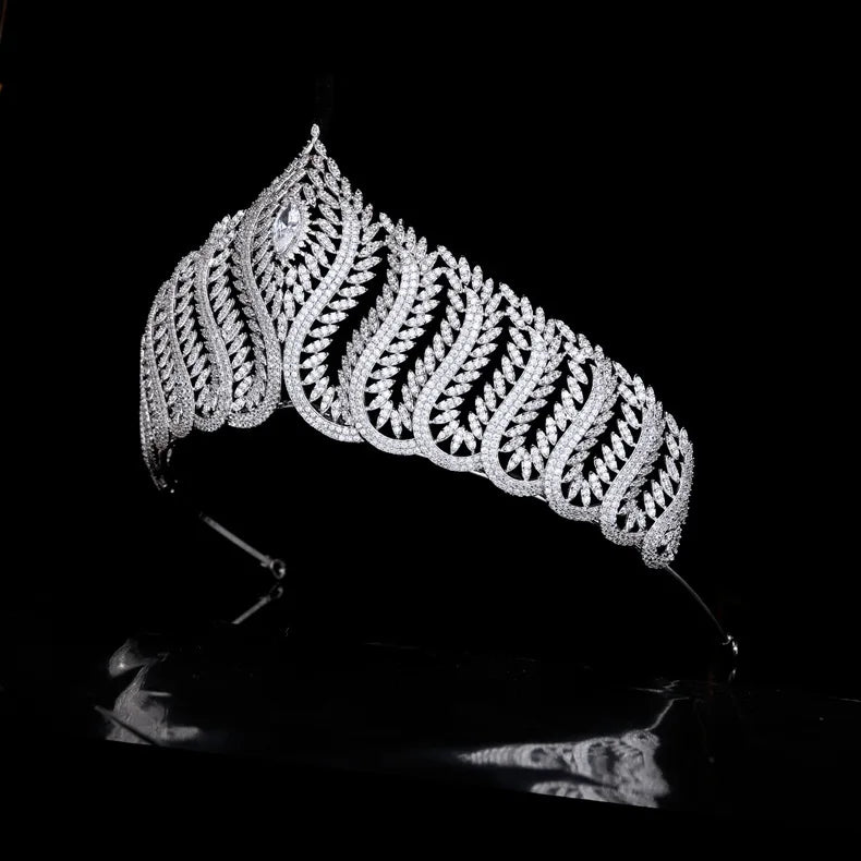 Luxury Crystals Zirconia Crown Hair Jewelry Accessories