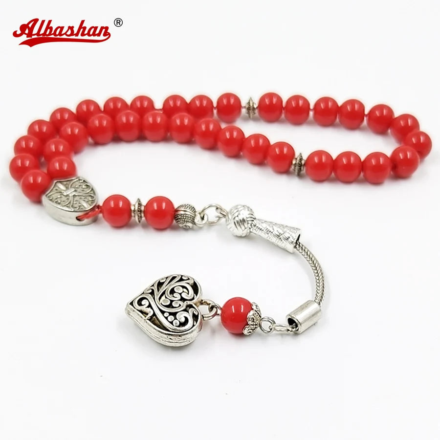 Tasbih Red stone 33 45 66 99 prayer beads misbaha Women jewelry muslim bracelet arabic islamic accessoires