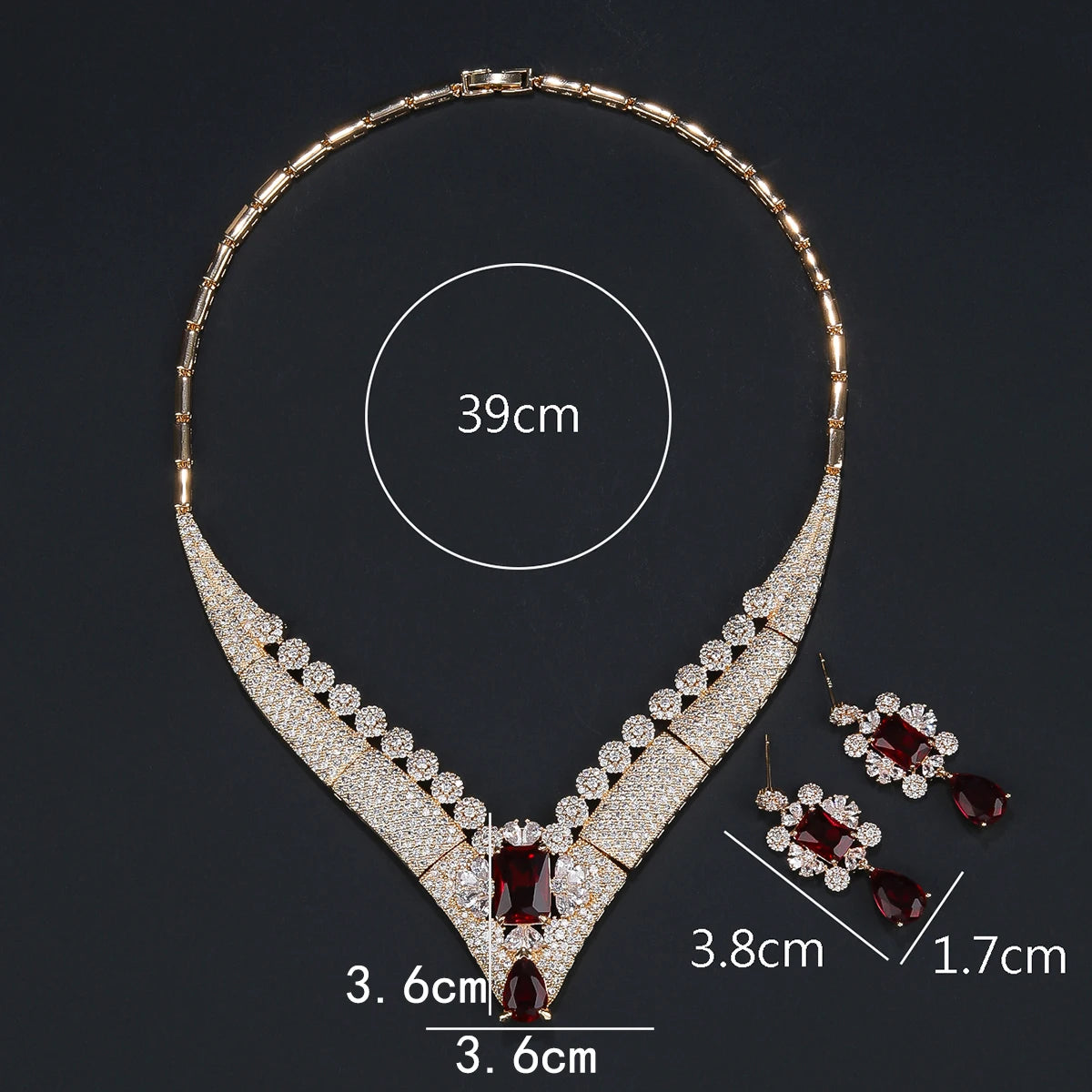 Luxury Pieces High Quality Zirconia Fashion Zirconia  Set Jewelry Zirconia