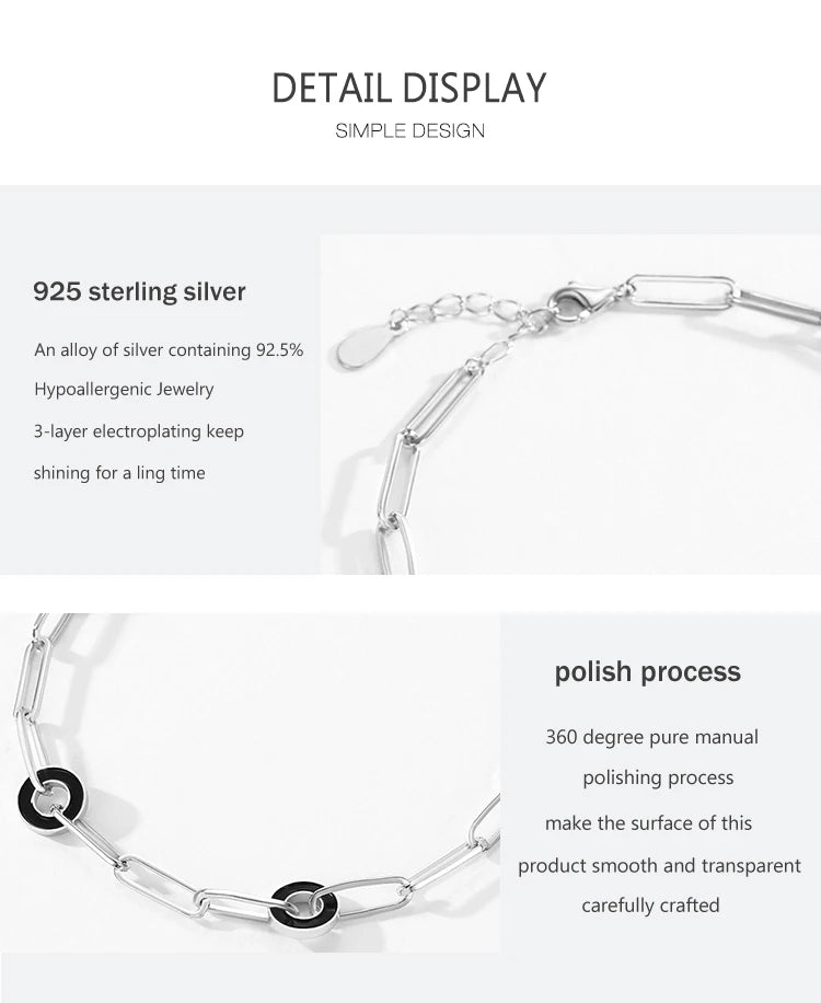 Real 925 Sterling Silver Bracelets Luxury  Jewelry