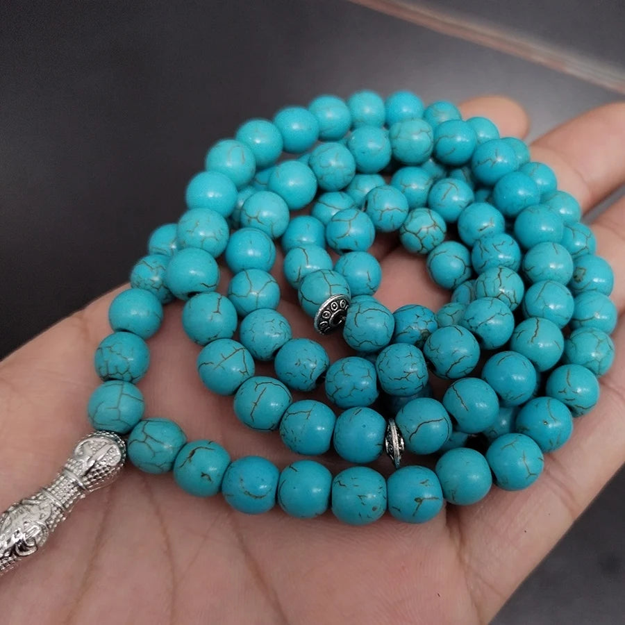 Tasbih Turquoises stone 99 100 Prayer Beads