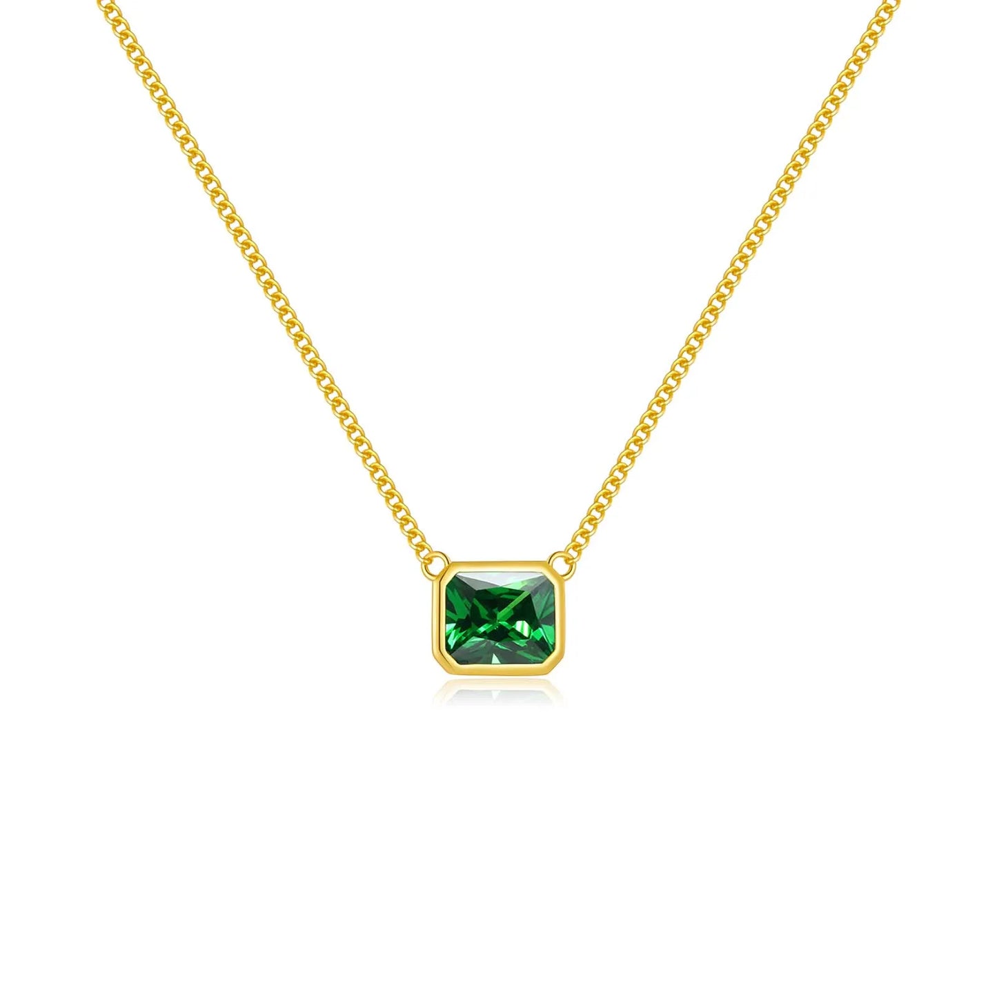 100% 925 Sterling Silver Green Zircon  Luxury