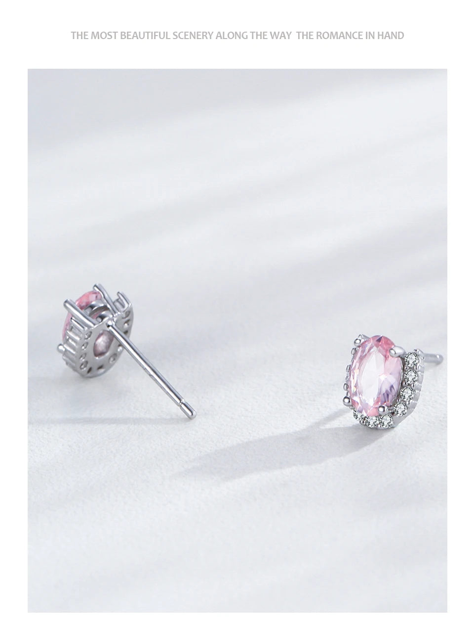 925 Sterling Silver Fashion Jewelry Set  Pink