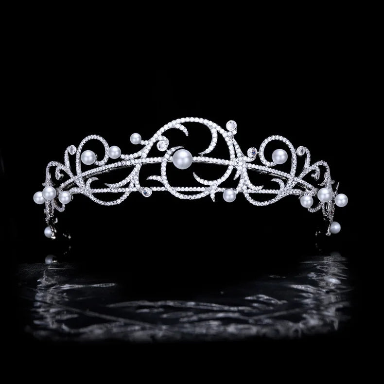 Luxury  Zirconia Crown Accessories Princess  Crystal Queens