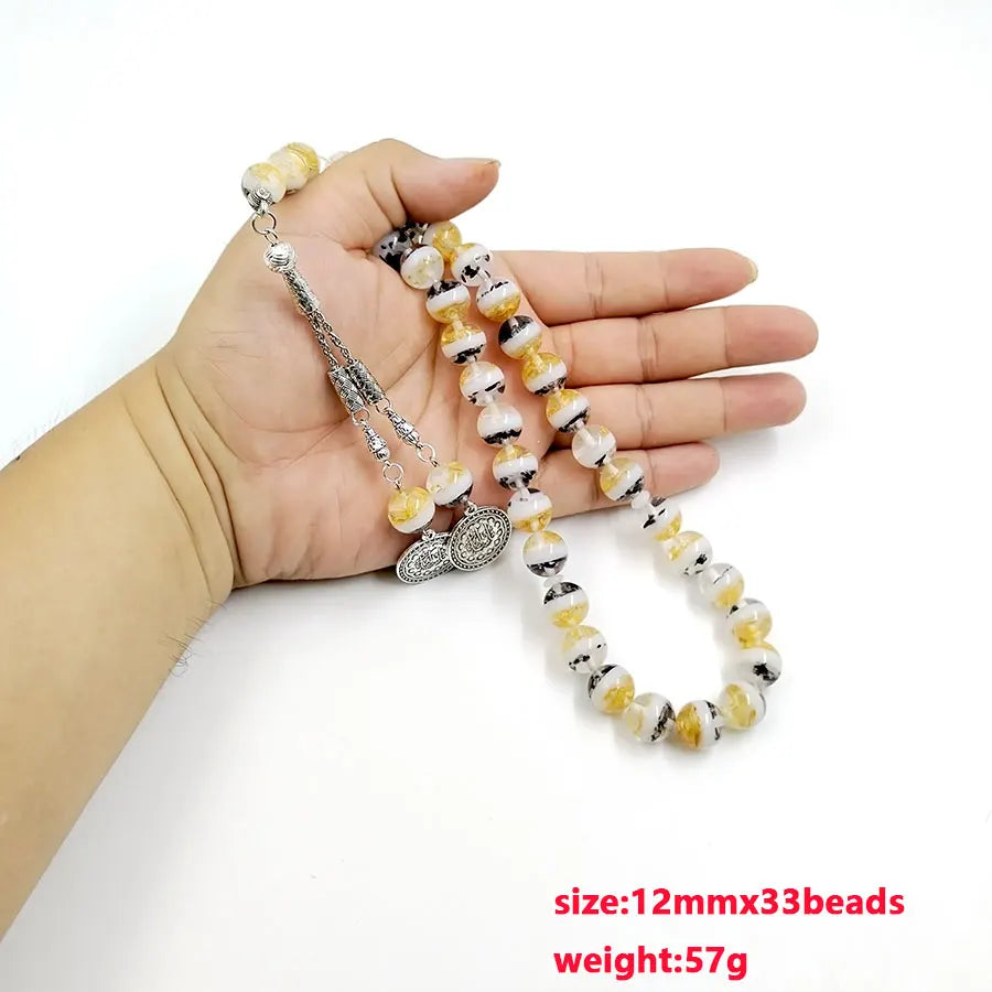 Tasbih prayer beads resin sesame and wood islamic accessories misbaha muslim bracelet adha eid gift rosary