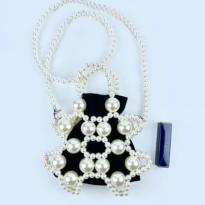 Popular Handheld Pearl Bag for Spring 2025 New Fashion Banquet Bag, Small and High end High Feeling Cross-body Bag