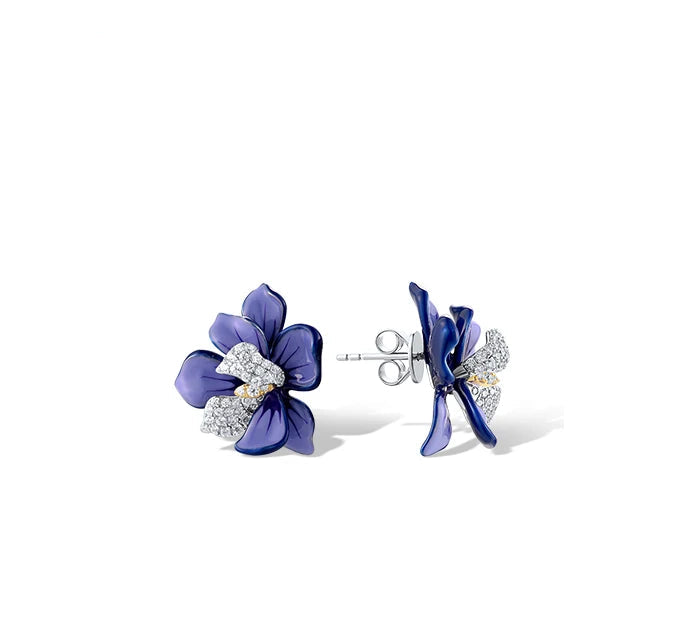 925 Sterling Silver  Purple Flower  Jewelry