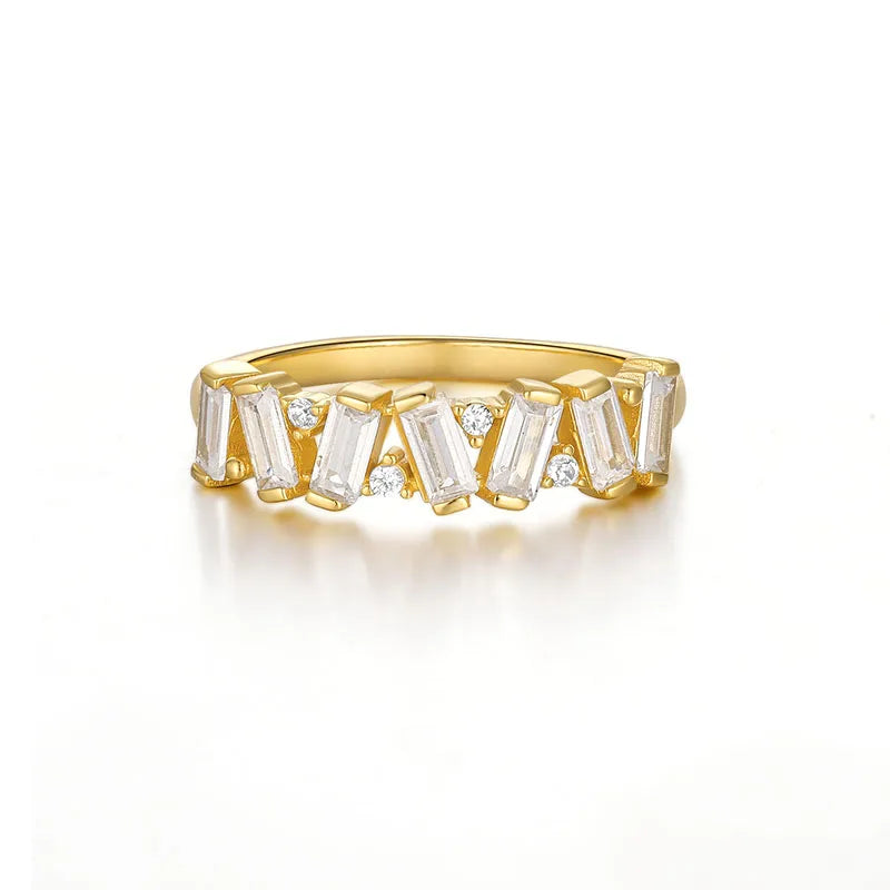 Crystal Gold Color Rings  Jewelry