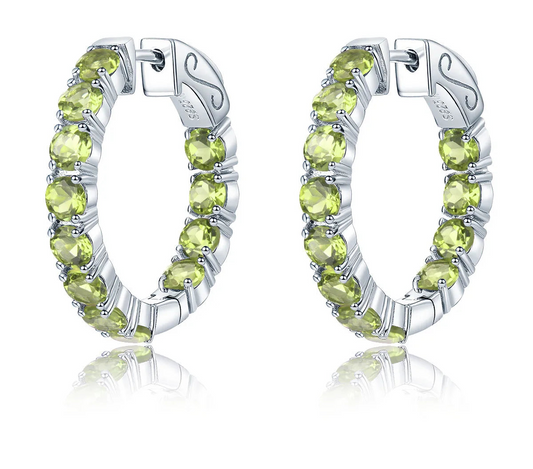 Hutang Natural Peridot Sterling Silvers