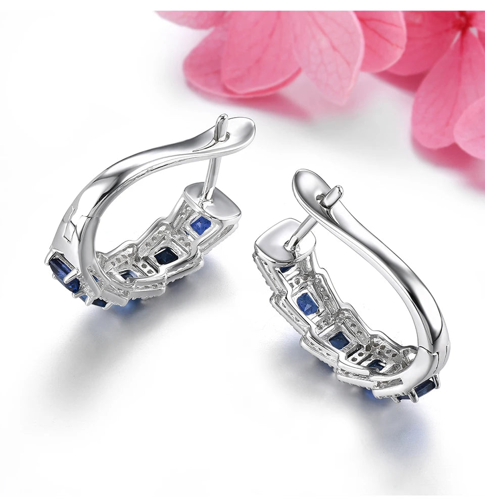 Natural Blue Sapphire Solid Sterling Silver