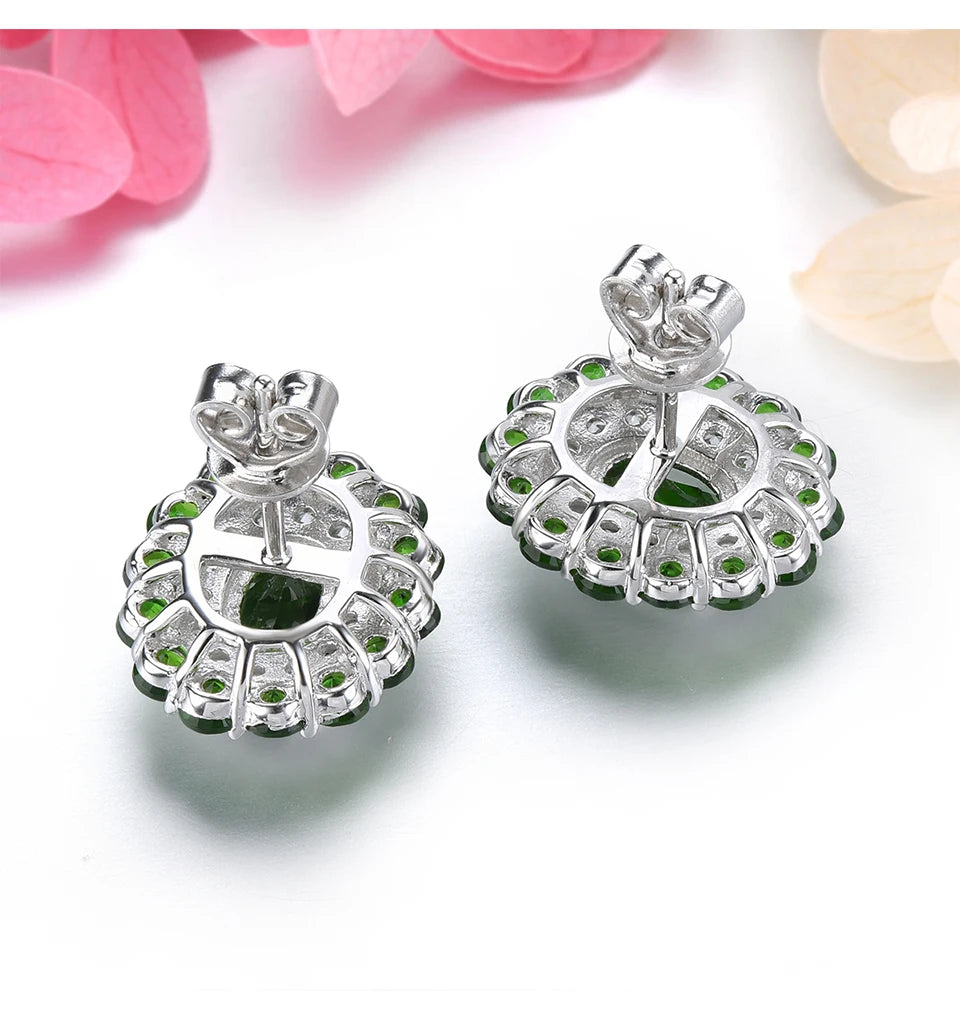 Natural Chrome Diopside Sterling Silver Design S925 Jewelrys