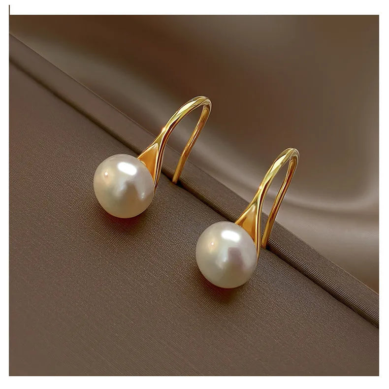 Simple Natural Freshwater Pearl 14K Gold Jewelry