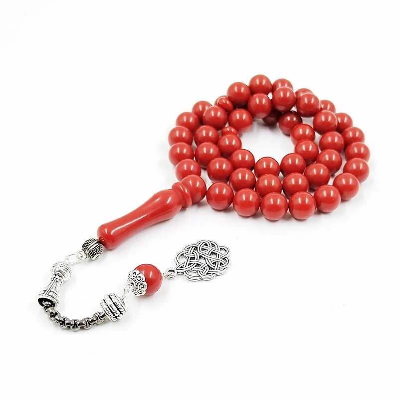 Tasbih red resin ramadan misbaha  Rosary prayer beads  islamic fashion