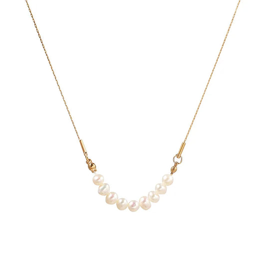 Natural Freshwater Pearl 14K Gold Filled Female Chains Necklace Wholesale Jewelry