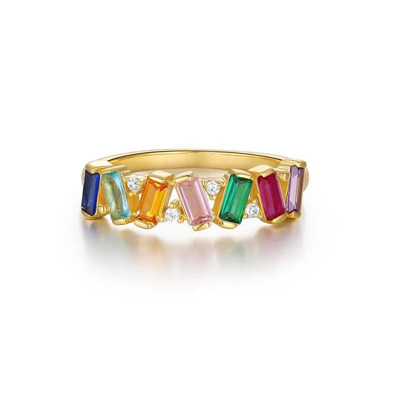 Crystal Gold Color Rings  Jewelry