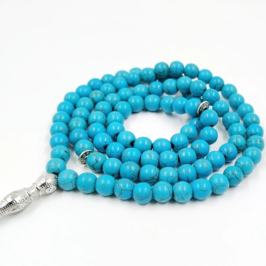 Tasbih Turquoises stone 99 100 Prayer Beads