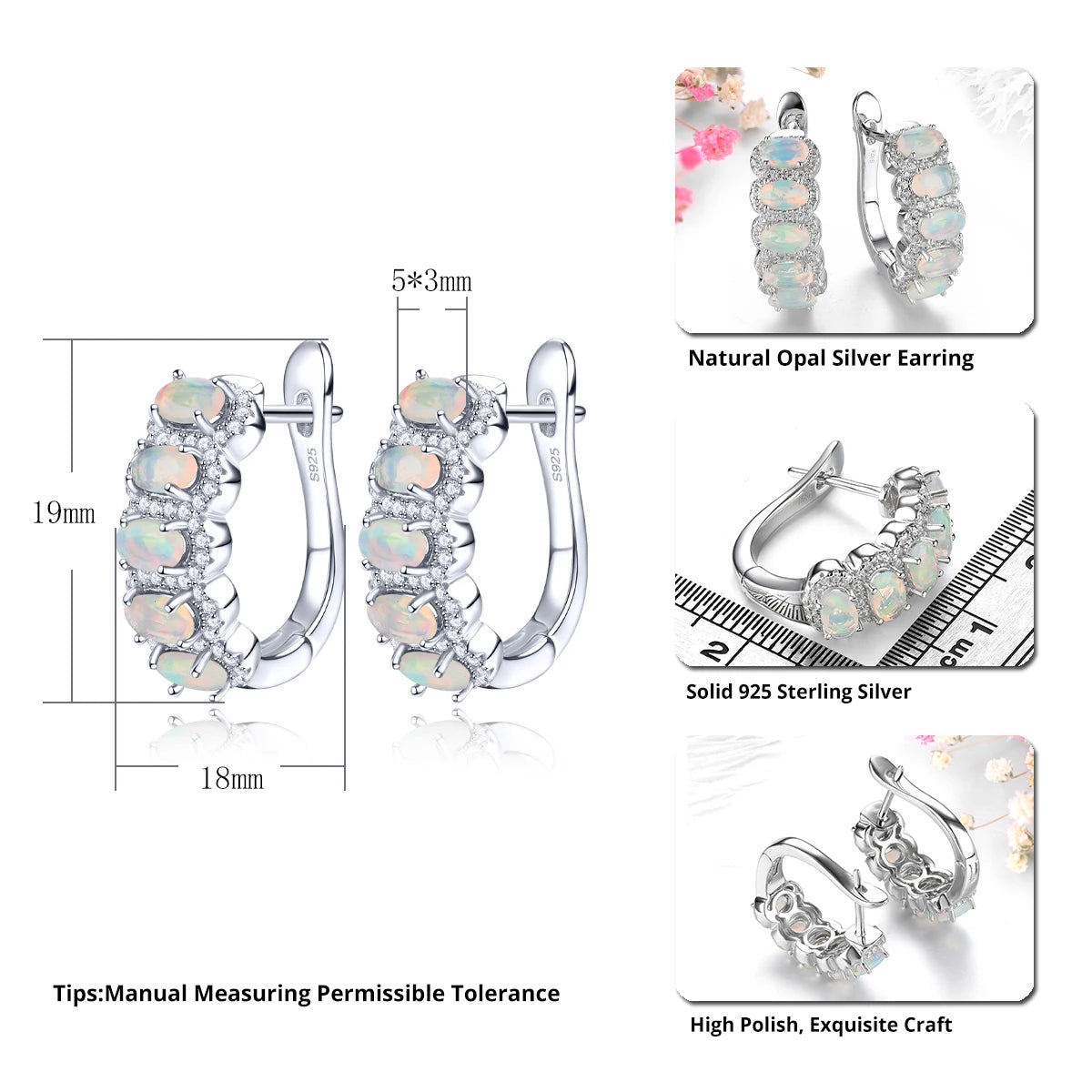 Natural Opal Sterling Silver