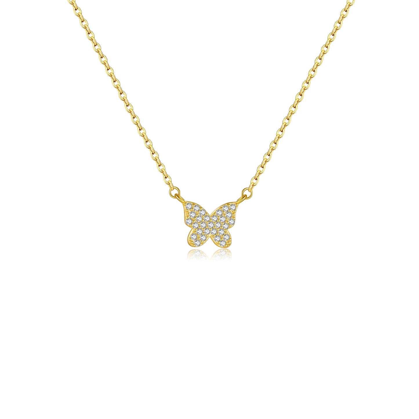 925 Sterling Silver Butterfly  Zircon