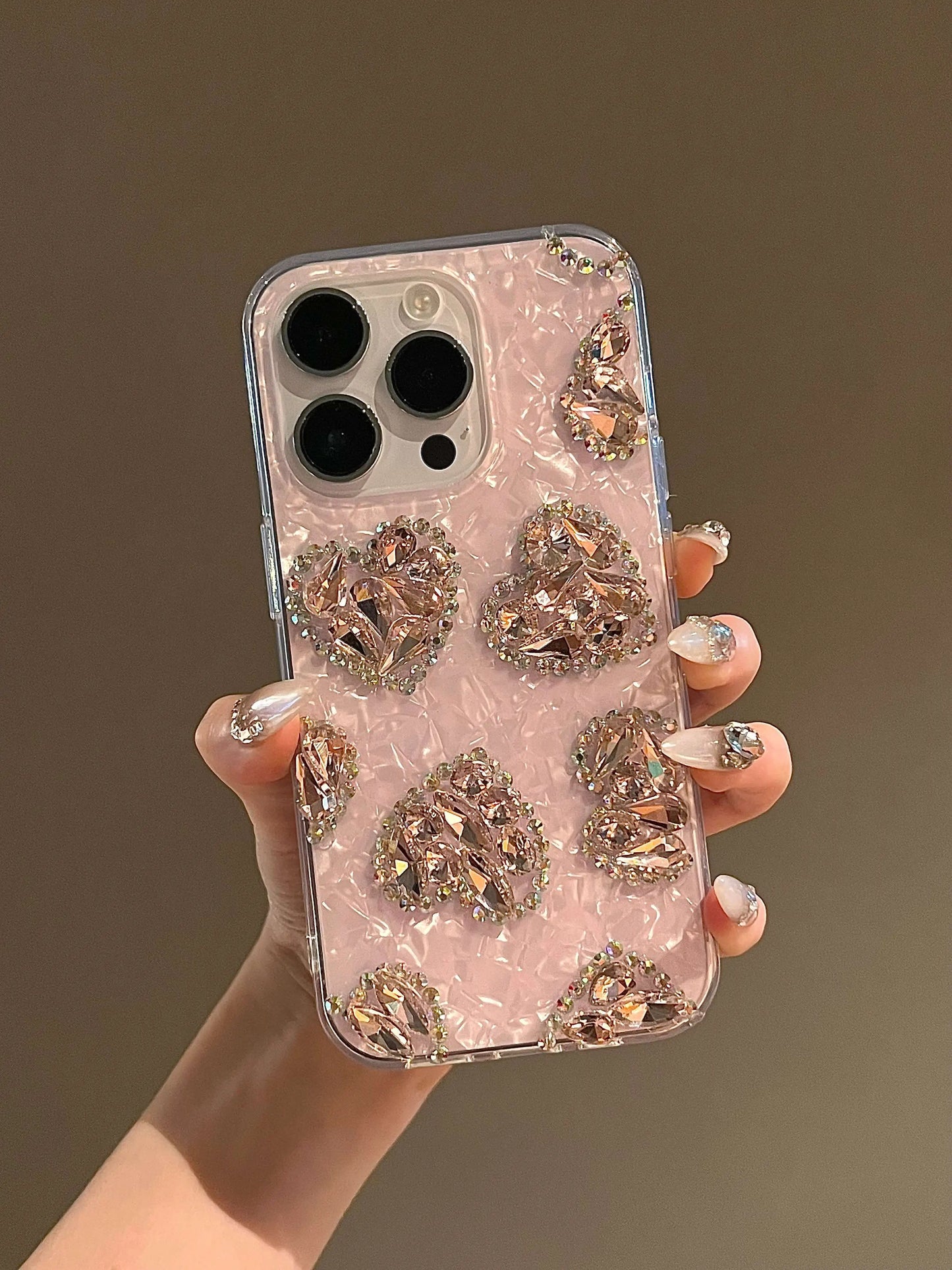 Glitter Diamond Phone Case For iPhone16 15 14 13 12 11 16ProMax XR Samsung S21 S22 S23 S24 Ultra Plus Fe Note20 Love Heart Cover